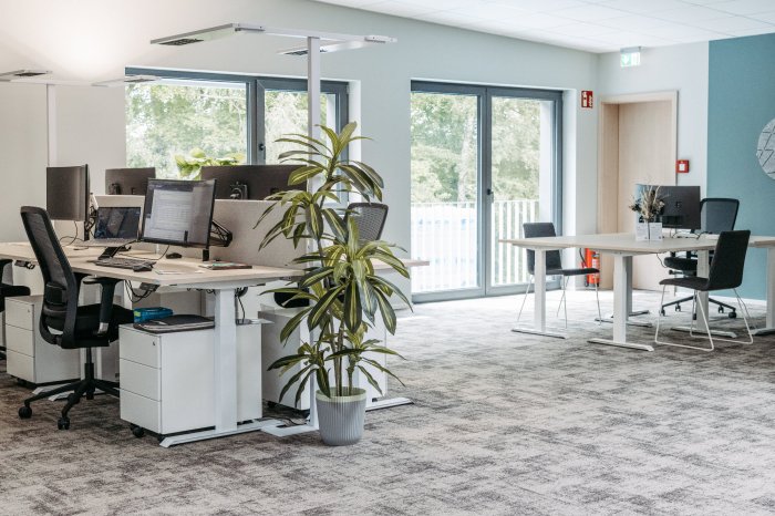 Der offene Coworking Bereich für flexible Arbeitsmöglichkeiten in einer inspirierenden Umgebung